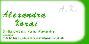 alexandra korai business card